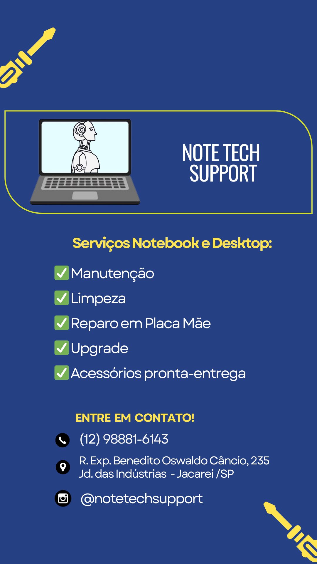 Panfleto da Note Tech Support